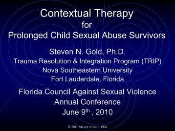 Contextual Therapy for Prolonged Child Sexual Abuse Survivors