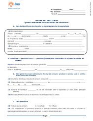 Page 1 CERERE SI CHESTIONAR - pentru obtinerea avizului ... - Enel
