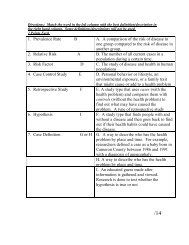 Match the word in the left column with the best definition/description ...