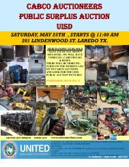 CABCO AUCTIONEERS PUBLIC SURPLUS AUCTION UISD