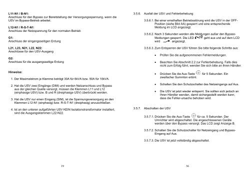 Benutzerhandbuch Mini-J P-RT 4.5, 6 & 10 kVA ... - AdPoS USV