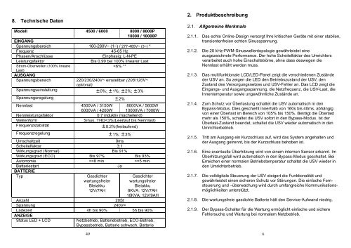 Benutzerhandbuch Mini-J P-RT 4.5, 6 & 10 kVA ... - AdPoS USV