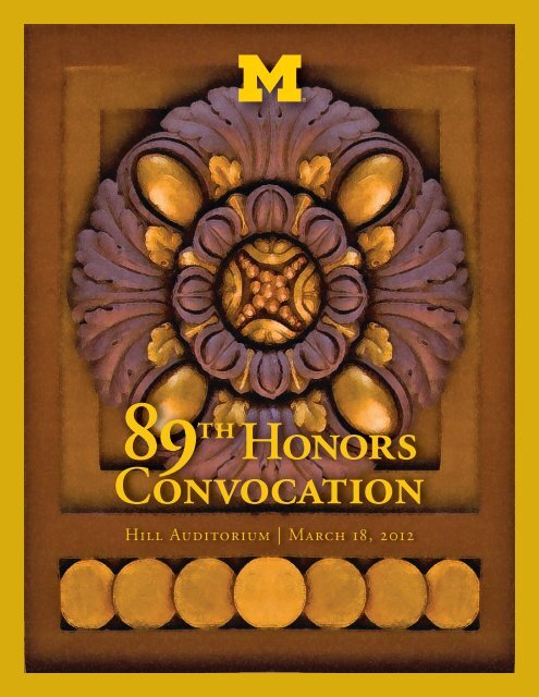 89th Annual Honors Convocation - University of Michigan