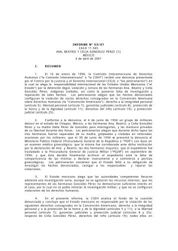 Ana, Beatriz y Cecilia GonzÃ¡lez PÃ©rez v. MÃ©xico - Centro de ...