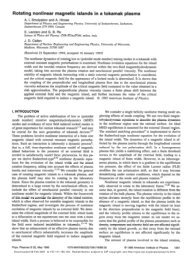 Rotating nonlinear magnetic islands in a tokamak plasma