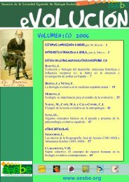 volumen 1 - Sociedad EspaÃ±ola de BiologÃ­a Evolutiva