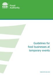 Guidelines for food businesses at temporary events - NSW Food ...