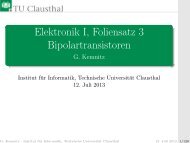 Elektronik I, Foliensatz 3 Bipolartransistoren