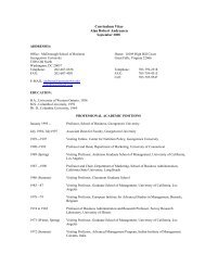 Curriculum Vitae Alan Robert Andreasen - Georgetown University