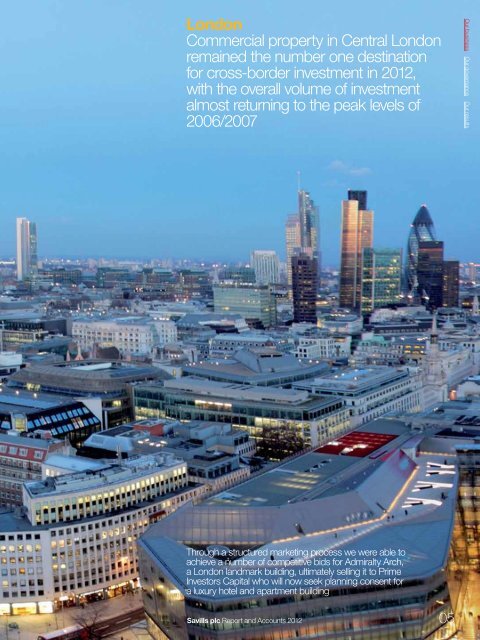 Savills plc 2012 Annual Report - (PDF) - Investor relations