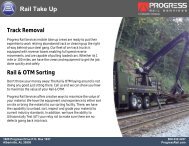 Rail Take Up - Progress Rail Services