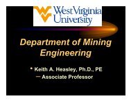 Department of Mining Engineering - CEMR