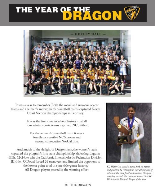 The DRAGONMagazine - Bishop O'Dowd High School