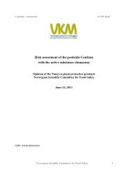 Risk assessment of the pesticide Centium with the active substance ...