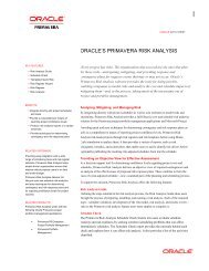 Primavera Risk Analysis (PDF) - Oracle