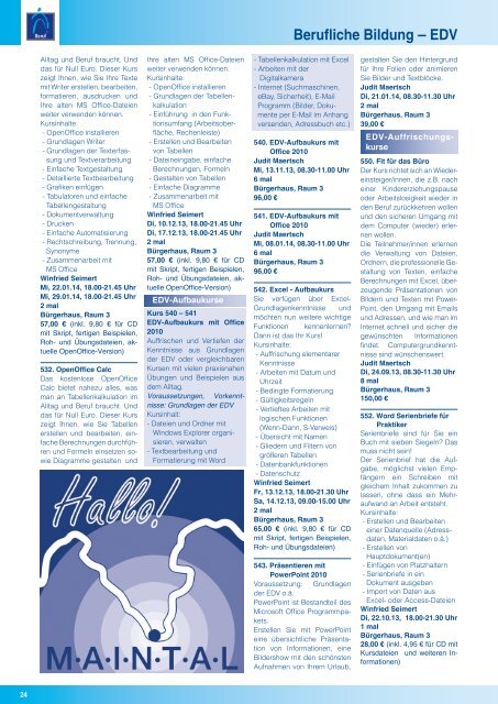 Programmheft 2013/2 - vhs Ochsenfurt