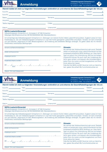 Programmheft 2013/2 - vhs Ochsenfurt