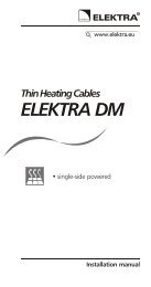 DM heating cables - Elektra