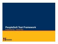 PeopleSoft Test Framework - Hexaware