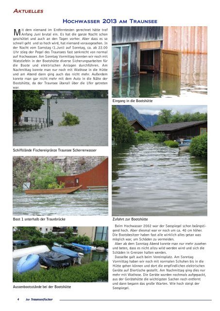 Der Traunseefischer Ausgabe 66 Juni 2013 - Fischerverein Traunsee