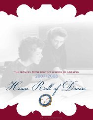 Honor Roll of Donors - Frances Payne Bolton School of Nursing ...
