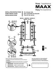 For shower kits Pour ensemble de douche Para kit de ducha - Maax