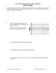 Review Sheet - Modeling Physics