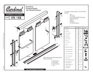 Cardinal Installation Instructions - Cardinal Shower Enclosures