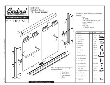 Cardinal Installation Instructions - Cardinal Shower Enclosures