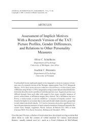 Assessment of Implicit Motives With a Research Version of the TAT ...