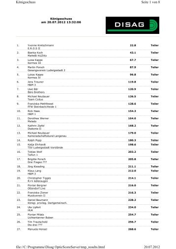 Seite 1 von 8 Königsschuss 20.07.2012 file://C:\Programme\Disag ...