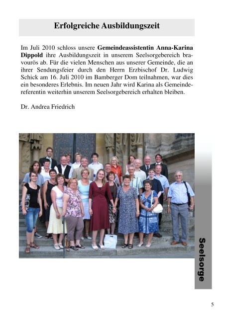 Pfarrbrief Weihnachten 2010 - St. Nikolaus