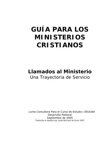 GUÃA PARA LOS MINISTERIOS CRISTIANOS - USA / Canada Region