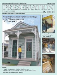 IN PRINT - Preservation Resource Center
