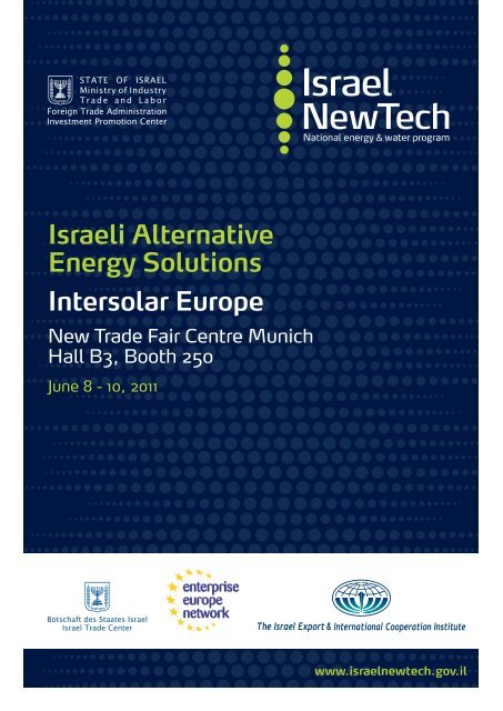 Israeli Alternative Energy Solutions Intersolar Europe