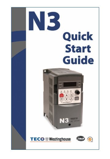 Quick Start Manual (PDF) - TECO-Westinghouse Motors (Canada) Inc.