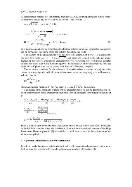 Subcritical Hopf Bifurcation in the Delay Equation Model for Machine ...