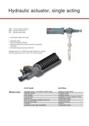 Hydraulic actuator, single acting