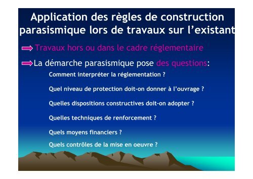 Les rÃ¨gles actuelles de construction parasismique