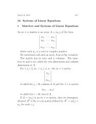 16. Systems of Linear Equations 1 Matrices and Systems of Linear ...