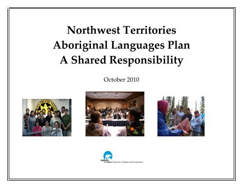 Northwest Territories Aboriginal Languages Plan A Shared ...