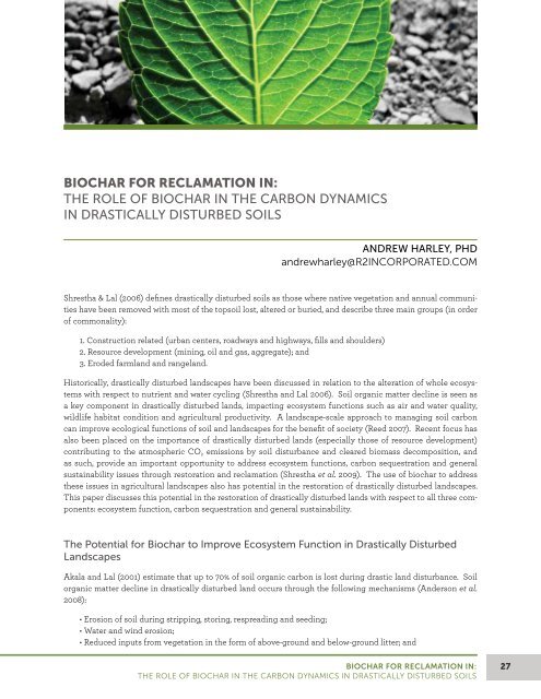 U.S.-FocUSed Biochar report - BioEnergy Lists