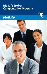 MetLife Broker Compensation Program - For Business