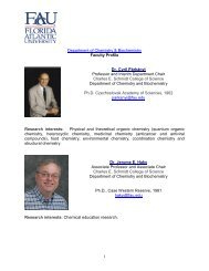 Department of Chemistry & Biochemistry - Charles E. Schmidt ...