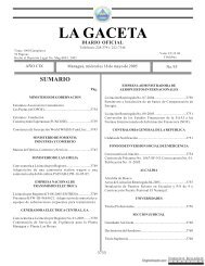 Gaceta - Diario Oficial de Nicaragua - # 095 de 18 Mayo 2005