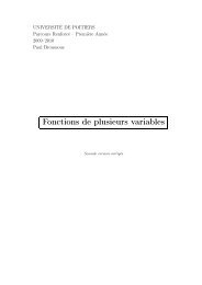 Fonctions de plusieurs variables - MathÃ©matiques - UniversitÃ© de ...