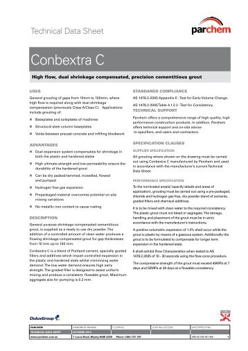 Conbextra C TDS - Parchem