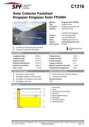 C1316 Solar Collector Factsheet Kingspan Kingspan Solar FP240H