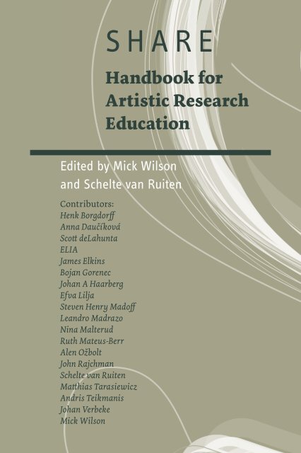 Share Handbook For Artistic Research Education High Definition