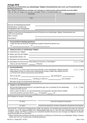 Anlage EKS - alg-zuschuss.de